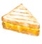 Grilled cheese sandwich comfort melty cheddar bread watercolor hand painting