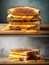 Grilled Cheese sandwich with a crisp, buttery exterior and gooey cheese center