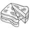 Grilled cheese sandwich sketch