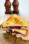 Grilled cheese with turkey and cranberry sauce