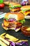 Grilled Cheeseburgers with French Fries - a delicious weekend barbecue idea