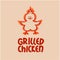 Grilled chicken. Company logo