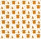 Grilled chicken seamless pattern, flat style. endless background, texture. Vector illustration