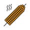 Grilled corn on skewer color icon