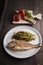 Grilled dorada fish with steamed green beans