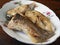 Grilled eel fish fillets seafood