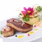 Grilled foie gras with vegetables
