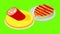 Grilled food icon animation