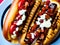 grilled hot dogs and french fries, Ai Generated