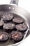 Grilled irish black pudding