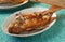 Grilled Japanese crucian carp seafood