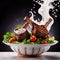 Grilled lamb chop, fresh mutton meat dish