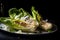 Grilled Lettuce, Green Romaine Lettuce Leaves Barbecue, Abstract Generative AI Illustration
