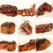 Grilled meat collage