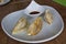 Grilled meat ravioli. Asian traditional food: Niku Yaki Gyoza