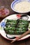 Grilled minced beef wrapped in betel leaf, vietnamese cuisine