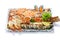 Grilled Mixed Seafood Medium Set contain 1 Lobster, 1 Fish, 2 Blue Clabs, 3 Big Shrimps, 3 Mussels Clams, 3 Calamari Squids with 2