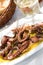 Grilled octopus taverna specialty greek islands