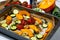 Grilled oven vegetables with pumpkin