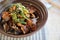 Grilled pork bowl japanese buta donburi