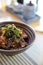 Grilled pork bowl japanese buta donburi