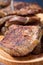 Grilled pork meat steaks