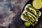 Grilled portobello, asparagus, bell peppers, green beans fajitas. Poblano mushroom tacos with jalapeno, cilantro, avocado crema