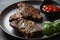 Grilled premium rib eye beef steak