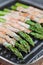 Grilled prosciutto wrapped asparagus