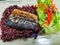 Grilled saba fish with teriyaki sauce on Riceberry, Clean food for health, Japanese food style