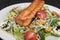 Grilled salmon caesar salad