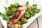 Grilled salmon with honey glaze