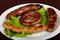 Grilled sausages plate