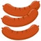 Grilled sausages. Vector illustration