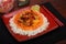 Grilled shrimp on rice