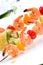 Grilled shrimps and cucumber salad