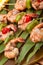 Grilled shrimps, tropical