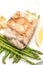 grilled snapper fish steak with vegetable