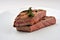 Grilled steak with organic rosemary