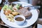 Grilled steaks and New Orleans Chicken Wings