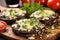 grilled stuffed portobello mushrooms filled with cheese