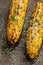 Grilled sweetcorn with butter salt and Parmesan