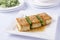 Grilled tofu and french bean