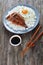 Grilled unagi with rice and egg