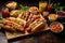 grilled vegan hot dogs with condiments nearby