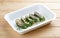 Grilled zucchini. Healthly food. Takeaway food. On a wooden background