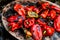 Grilling red peppers - part of the production of traditional Balkan pepper spread - ajvar