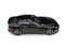 Grim black modern sports concept car - top down side view