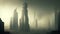 Grim Cityscape: A Dystopian Vision of Earth\\\'s Future, Made with Generative AI