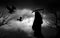 Grim Reaper Halloween spooky background